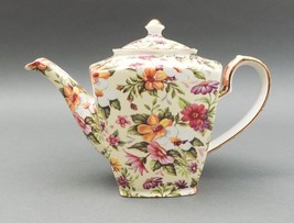 Arthur Wood England Vintage Chintz Floral Fine China 4 Cup Teapot - £97.51 GBP