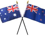 AES Australia Australian &amp; New Zealand Flags 4&quot;x6&quot; Desk Stick Table (NO ... - $3.45