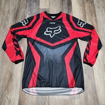 Fox Racing Jersey Mens Size Medium Motocross Long Sleeve Logo Red Black ... - $29.99