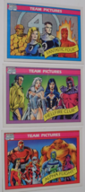 Marvel Comics 1990 Cards 3 Team Pictures Fantastic Four Alpha Flight Hellfire NM - £15.80 GBP