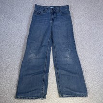 Old Navy Loose Fit Jeans Boys Size 10 Regular Blue 100% Cotton Adjustable Waist - £7.83 GBP