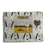 Peanuts Snoopy Full Sheet Set Cotton 4 Pc White Black Dog Face Pattern N... - $76.09 CAD