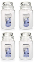 4 Yankee Candle 22oz Large Jar Candles White Christmas Pine Cedar Lot (Four) New - £107.91 GBP