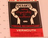Vintage Aperanto Vermouth Tonique label - £3.94 GBP