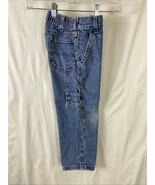 Vintage Wrangler Boys Toddler Carpenter Jeans Size 5R Blue Denim Elastic... - $24.67 CAD
