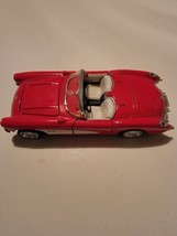 1957 Corvette Die Cast Car 1/24 Scale Red and White Model SS7708 Nice - £42.62 GBP
