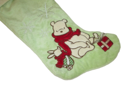 Winnie the Pooh &amp; Piglet Christmas Stocking Light Green W Present Target... - $12.85