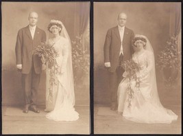 John M. Thoresen &amp; Kristine Kullander (2) Wedding Photos, June 16, 1913 - £27.57 GBP