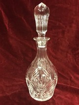 Decanter Vintage Clear Crystal Glass -Stopper  Liquor Thumbpprint starbu... - $55.43