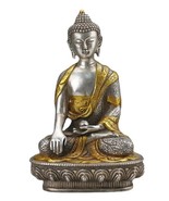 Chinese Tibetan Buddhism Silver Copper Gilt Sakyamuni Buddha Statues - $88.00