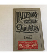 Vintage old Hackleman&#39;s male quartettes sacred song book church choir music - £14.75 GBP