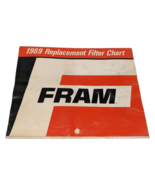 Vintage 1969 Fram Replacement Filter Chart Hanging Chevy Ford Dodge Mopa... - $506.51 MXN