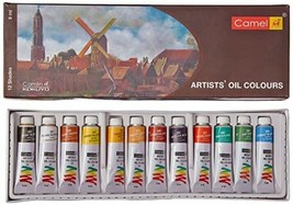 Camel Artist&#39;s Oil Color Box - 9ml Tubes, 12 Shades (1 SET) - £24.78 GBP