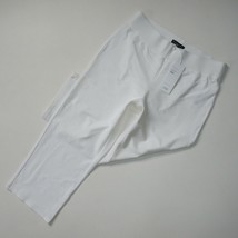 NWT Eileen Fisher Slim Capri w/ Yoke in White Washable Stretch Crepe Pants XS - £56.76 GBP