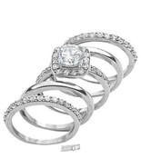 5-Piece Sterling Silver Ring Set Silver 9 - $90.93 CAD