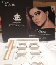 Elurh Magnetic Eyeliner &amp; Eyelashes Kit, 4 Pairs - £7.37 GBP