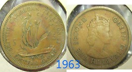 British Caribbean Territories 5 cent coin 1963 circulated nickel brass - $2.50