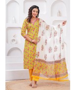 Ready-made  Top Bottom and Dupatta Set- Kurti pant and dupatta-01 - $50.00