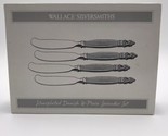 Wallace Silversmiths Spreader Set 4 Piece Silver Plated Danish in Wood Box - $14.99