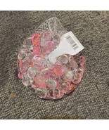 True Living Decorative Pink Clear Oblong Glass Gems - $13.71 CAD