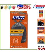 40 Count Heavy-Duty 30 Gallon Trash Bags with Flap-Tie for Secure Handling - $23.82 CAD