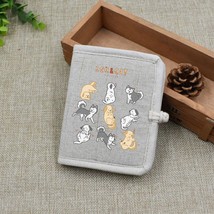 Casual cute  pet print wallet cute cat and dog linen Japanese purse lady short w - £17.71 GBP