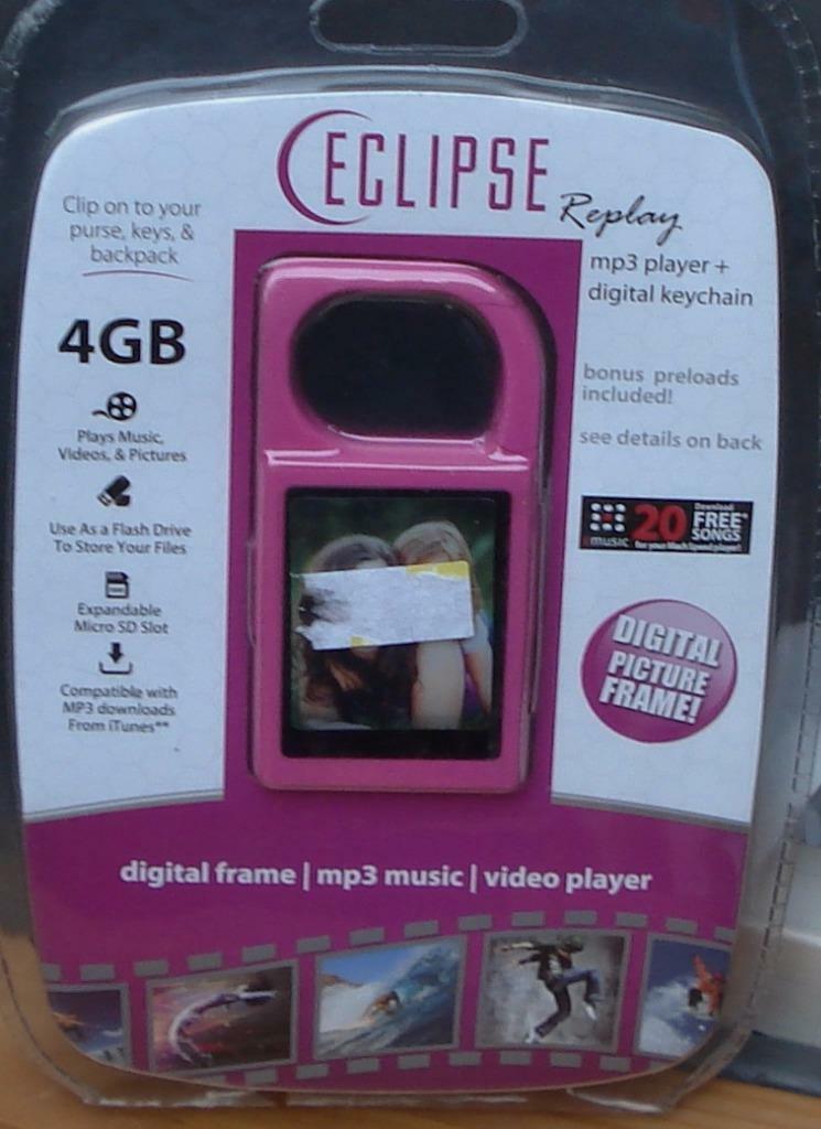 Eclipse Replay 4gb Digital Picture Frame Keychain / MP3 Player PINK COLOR -NEW - $31.67