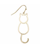 Sitting Kitty Cat Gold Cutout Cat Earrings - €11,90 EUR