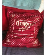 Rustic Cabin Red &amp; Cream Polka Dot OshKosh B’Gosh Throw Pillow Cover w F... - £19.89 GBP