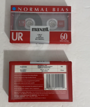 Lot of 2 New Sealed Maxell UR 60 Minute Blank Audio Cassette Tapes Norma... - $4.86