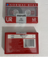 Lot of 2 New Sealed Maxell UR 60 Minute Blank Audio Cassette Tapes Norma... - £3.82 GBP