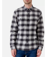 Lucky Brand Men&#39;s Button-Down Humboldt Woven Plaid Flannel Shirt Sz M GR... - $12.99