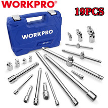 WORKPRO 19PC Drive Socket Extension Set Socket Adapter Extension Universal Joint - £56.93 GBP