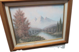 Oil On Canvas Framed Painting Landscape Theme Signed By Artist Hamilton ... - $49.45