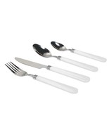 Gibson Sensations II 16 Piece Stainless Steel Flatware Set with White Ha... - $32.48