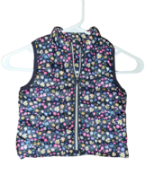 Primark Made w/ Love Black w/ Flowers Puffy Vest  - 1.5-2 years - £13.42 GBP