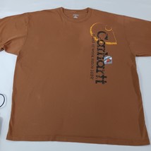 Carhartt K214 BRN Men's Brown Long Sleeve Graphic T-Shirt Hard At Work Size XL image 13