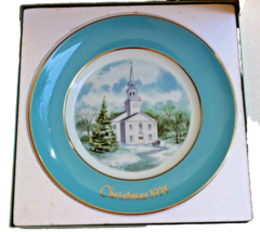 Collectible Avon Christmas Plate 1974 “Country Church” 2ND Ed. In Original Box - £3.95 GBP