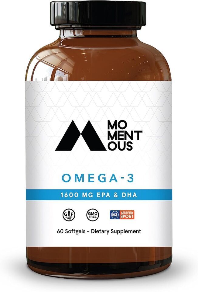 Momentous Omega-3 1600mg Daily Fish Oil Supplment w/EPA and DHA BUY 1 GET 1 FREE