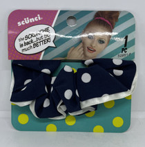 Scunci Fabric Scrunchie - 1 Piece (Navy Polka Dot) - £2.32 GBP