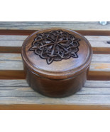 Handmade Armenian Round wooden box with Endless Knot - €42,69 EUR