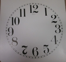 SESSIONS Paper GLOSSY Clock Dial Arabic Numbers  11&quot; - $12.85