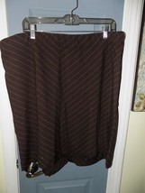 Liz Lange Maternity Brown W/Pinstripe Skirt Size 14 Women&#39;s NWOT - £16.31 GBP