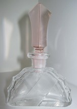 Vintage Czech Perfume Bottle~Pink Stopper~Dauber Intact~Signed~4.5&quot; Tall~RARE - £155.59 GBP