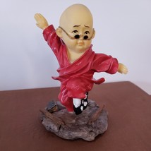Kung Fu Martial Arts Shaolin Monk Boy Doll Figurine 4” Tall- Resin- 80s Vintage. - £20.59 GBP