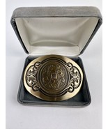 Vintage 1981 Octanner Bro Dart Belt Buckle 14K Gold Emblem  Solid Brass ... - £18.96 GBP