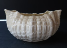 Vtg Belleek Ireland Tridacna White Open Sugar Bowl Boat 6th Makers Mark ... - $24.99
