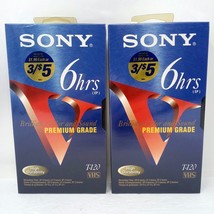 Sony T120VF 6 Hr Premium Grade Blank Recordable VHS Tapes Lot of 2 NEW &amp;... - £7.93 GBP