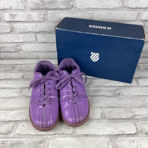 K-Swiss Classic VN VARSITY Low Shoes Patent Purple Size 6 85288-539-M Wi... - $22.34
