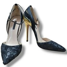 Elie Saab Shoes Size 7.5 Women&#39;s Elie Saab Heels Ankle Strap Floral Lace... - $124.86